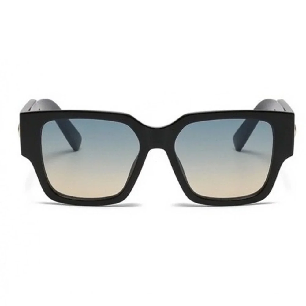 Mens Black Rectangular Sunglasses Gradient Lenses Form Perfect Luxury Style 2026
